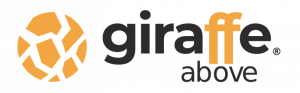 Giraffe above logo