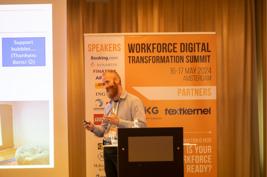 Mark presenting on stage 2